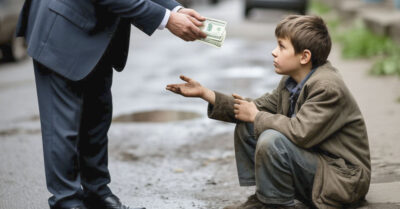 Толстосум дал беспризорному мальчугану купюру. Через полгода босяк спас ему жизнь