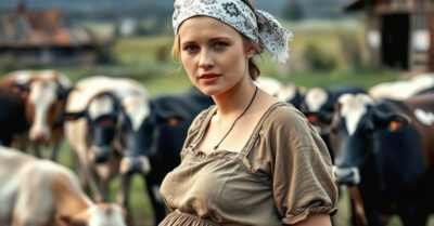 Телятница надумала покончить с беременностью назло кинувшему ее женишку. Перешагнув порог травницы, она замерла