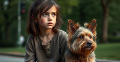 Девчушку травили в школе, и только дворняжка с изодранным ухом поднялась на её защиту.