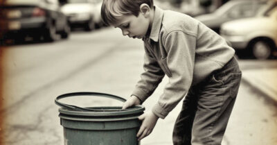 Мальчуган каждый день выбирал еду из отходов мусора. Женщина надумала проследить за ним…