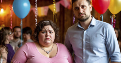 Дома сиди. Из-за твоей тушки меня на фото не видно! — предъявил муж полной супруге идя на юбилей… Но его ожидал сюрприз…