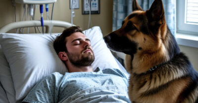 Овчарку привели проститься с умирающим хозяином. Но пёс заподозрил что-то непонятное