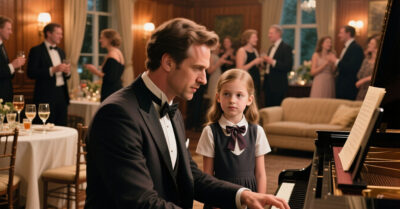 Нищая девчушка умоляет молодого миллионера сыграть на пианино на гулянке — его ответ оказался нежданным