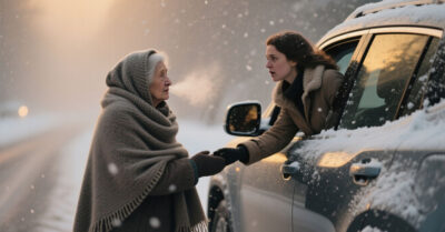 Подобрав в метель дрожащую старушку, жена миллионера даже не подозревала, что ждет её дома…