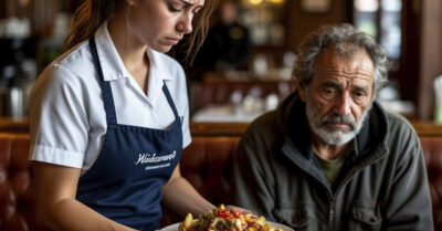Она вышла по УДО и устроилась официанткой в элитный ресторан. Но когда по ошибке подала дорогие блюда бродяге — весь зал замер