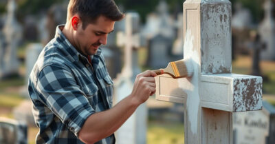 Предложил покрасить оградку на могиле… Спустя неделю появился у его дома с пакетом денег — мужчина в ступоре, когда узнал правду