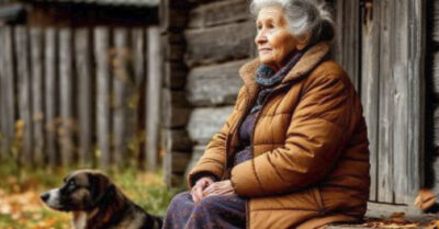 Тень синего дома с наличниками