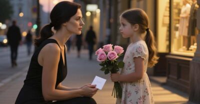 Босоногая девочка продавала цветы у ресторана — и прошептала:«Не выходите за него замуж… Этот мужчина обманул мою маму. Через два месяца её сердце остановилось от слёз».