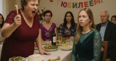 — Ешь, тебе не привыкать, в селе своем хуже жрала! — на юбилее свекруха швырнула обглоданную кость