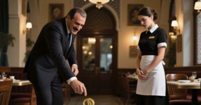 Желая оплевать официантку, турецкий толстосум бросил монетку на пол, но закашлялся от её ответа…