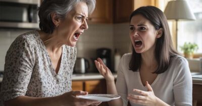 — Знай своё место, прислуга! — свекровь швырнула в меня тарелкой. Каково же было её потрясение, когда вечером выяснилось, что я — дочь губернатора области.