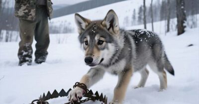 Раненый волчонок УМОЛЯЛ о подмоге! Пенсионер не остался в стороне от беды волчонка. То что он сделал