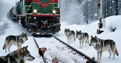Волчья стая перекрыла путь поезду, машинист застыл, узрев, что они оберегают!