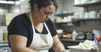 Шеф кабака словил посудомойщицу, обвиняя её в воровстве, но открыв её сумочку он затих…