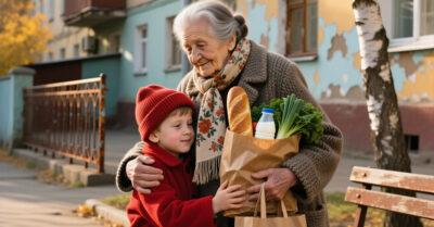 Бродячий мальчик подсобил бабуле донести тяжелые сумки… И оторопел, когда ему открыла дверь его почившая мама…