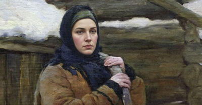 СССР, 1950, лютый мороз. Когда у вдовы сгорела хата в лютый мороз, вся деревня взяла топоры: они за два месяца зимой срубили ей новую избу, потому что после войны поняли одну вещь — надеяться можно только на своих