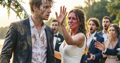 Он примчался на собственную свадьбу мокрым и без галстука. Гости ахнули. А невеста дала ему пощёчину — но не за опоздание. Причина страшнее, чем вы думаете…