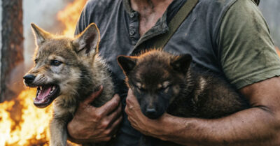 Мажор с деньгами припёрся в лес пострелять. Глянул на волчат — и его мировоззрение сделало полный оборот. Результат: он на том же месте, но с чистой совестью. 360 градусов, ёпт