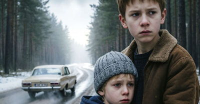 Двое мальчишек с плакатом „Помогите нашей маме“. Мимо проехали сотни машин. Никто не сбавил скорость. Остановился только один дядя