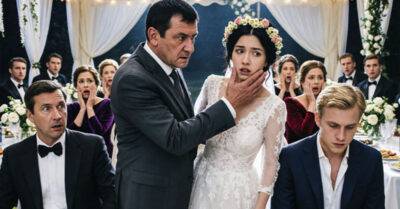 «ДЕРЕВЕНСКАЯ ПОДСТИЛКА!» — свёкор дал мне пощёчину на свадьбе.  Жених встал и сказал отцу всего ОДНО слово… Результат шокировал всех